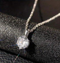 Cargar imagen en el visor de la galería, Sweet Love Zircon- round Zircon /925 Silver Plated Clavicle chain
