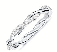 Load image into Gallery viewer, TWIST-her- Zircon/Silver Plated
