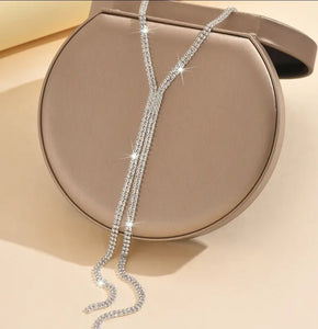 Y Me- Rhinestone /  Y-Necklace