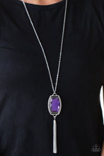 Load image into Gallery viewer, Timeless Talisman- Purple Necklace And Earrings
