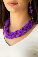 Load image into Gallery viewer, The Great Outback- Purple Necklace And Earrings

