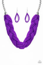 Load image into Gallery viewer, The Great Outback- Purple Necklace And Earrings
