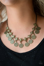 Cargar imagen en el visor de la galería, Walk The Plank- Brass Necklace And Earrings
