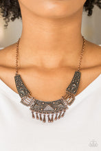 Load image into Gallery viewer, Steer It Up- Copper Necklace And Earrings
