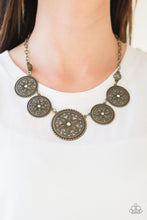 Cargar imagen en el visor de la galería, Written In The STAR LILIES- Brass Necklace And Earrings
