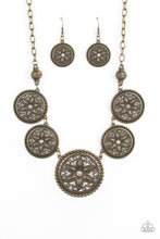 Cargar imagen en el visor de la galería, Written In The STAR LILIES- Brass Necklace And Earrings
