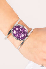 Cargar imagen en el visor de la galería, Tantalizing Terrazzo- Purple/Silver Cuff

