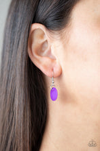 Load image into Gallery viewer, Tidal Tassels-Purple Necklace And Earrings
