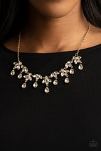 Load image into Gallery viewer, Vintage Royal- Gold/ Bling Necklace And Earrings
