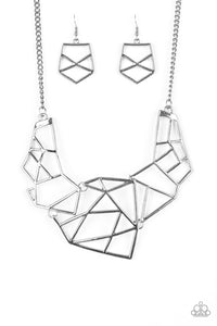 World Shattering- Gunmetal Necklace And Earrings